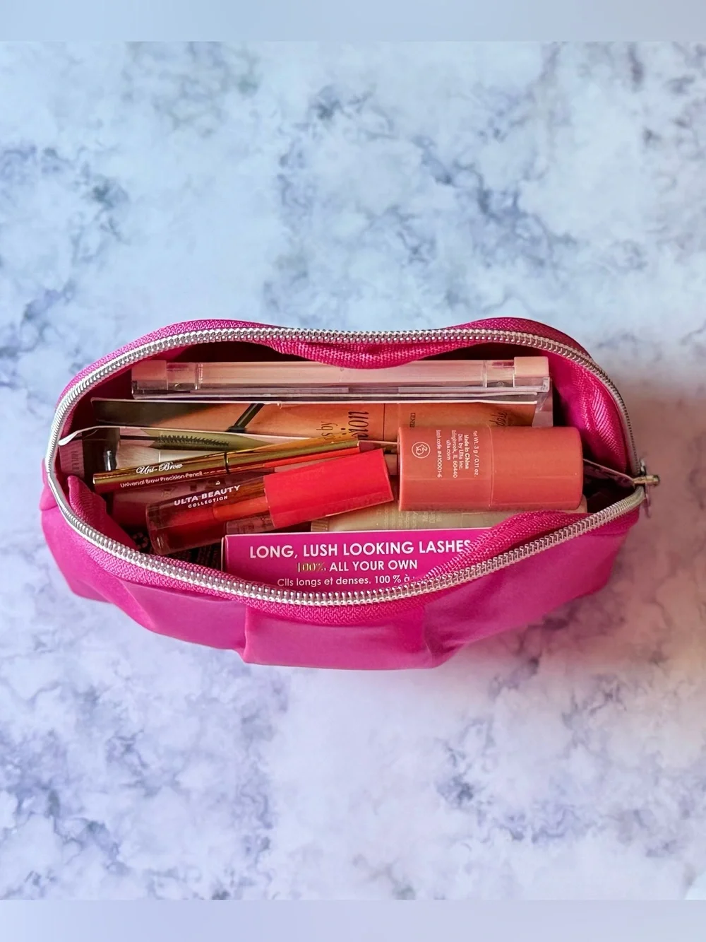 Makeup Bundle Kylie Cosmetics GrandeLASH NYX Ulta Beauty + Pink Makeup Bag